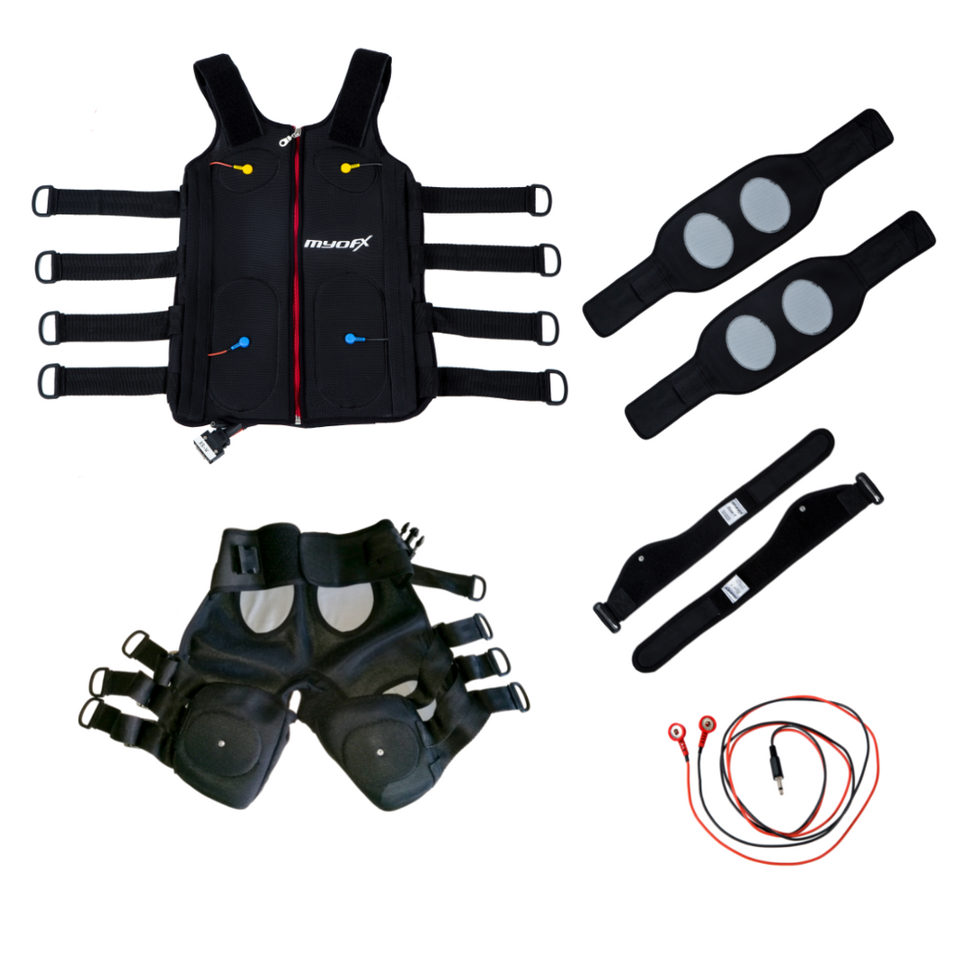 emsFX® Pack Vest (vest, 1 pair Arm/Leg electrodes, pants, 1 extra cable)